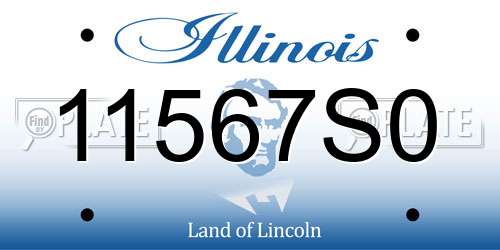 11567S0 Illinois License Plate