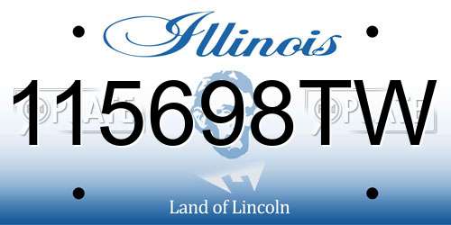 115698TW Illinois License Plate