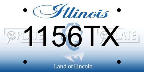 1156TX Illinois License Plate