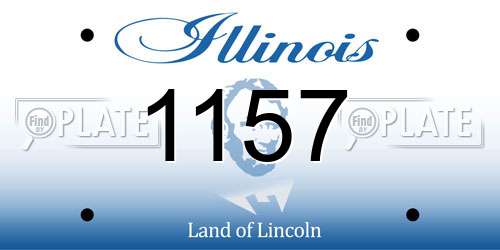 1157 Illinois License Plate