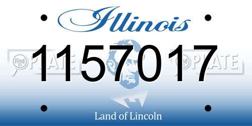 1157017 Illinois License Plate