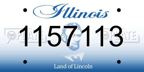 1157113 Illinois License Plate