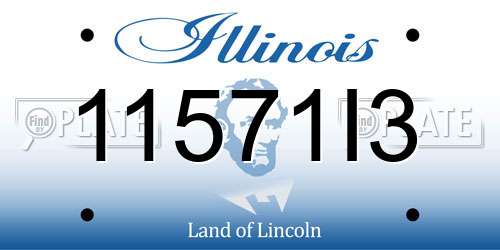 11571I3 Illinois License Plate