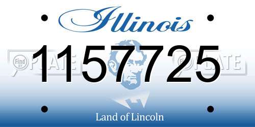 1157725 Illinois License Plate