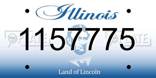1157775 Illinois License Plate
