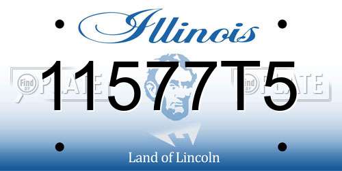 11577T5 Illinois License Plate