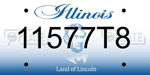 11577T8 Illinois License Plate