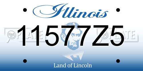 11577Z5 Illinois License Plate