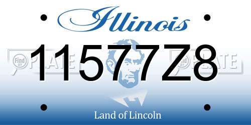 11577Z8 Illinois License Plate