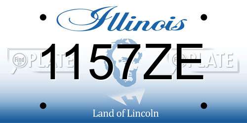 1157ZE Illinois License Plate