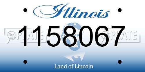 1158067 Illinois License Plate