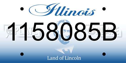 1158085B Illinois License Plate