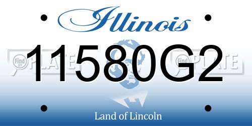 11580G2 Illinois License Plate