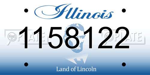 1158122 Illinois License Plate