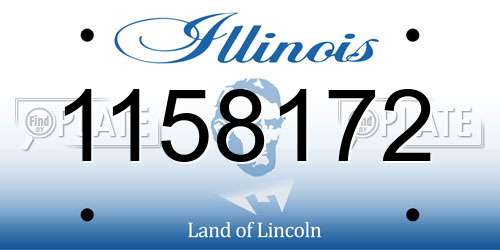 1158172 Illinois License Plate