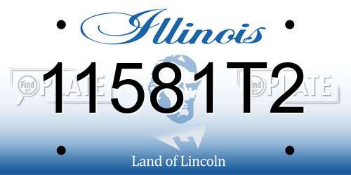 11581T2 Illinois License Plate