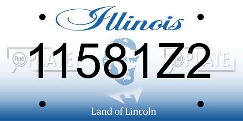 11581Z2 Illinois License Plate