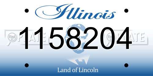 1158204 Illinois License Plate