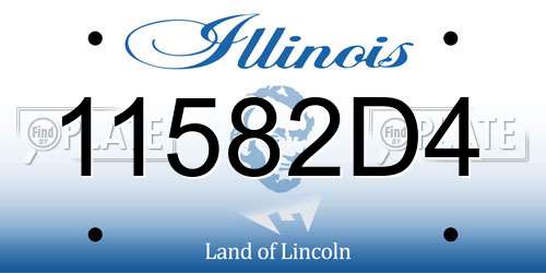 11582D4 Illinois License Plate
