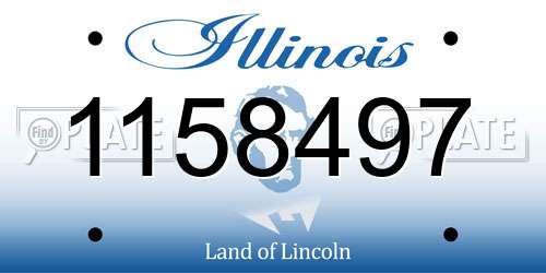1158497 Illinois License Plate