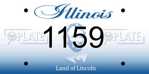 1159 Illinois License Plate
