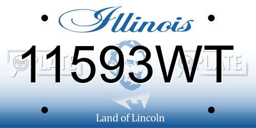 11593WT Illinois License Plate