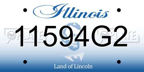 11594G2 Illinois License Plate