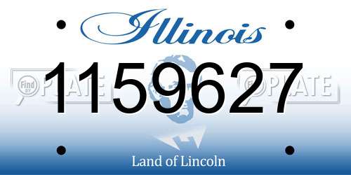 1159627 Illinois License Plate