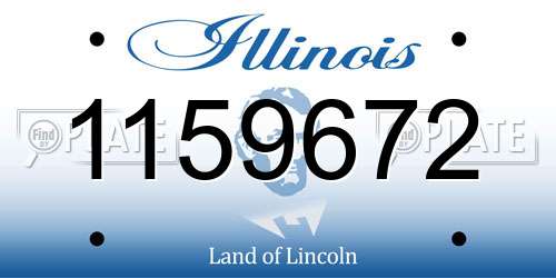 1159672 Illinois License Plate