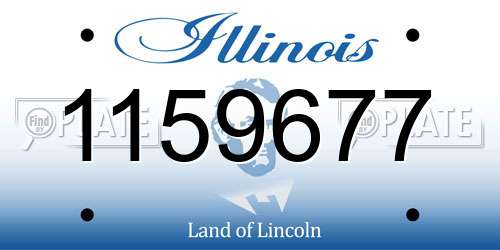 1159677 Illinois License Plate