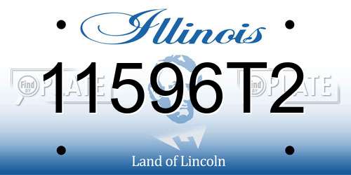 11596T2 Illinois License Plate