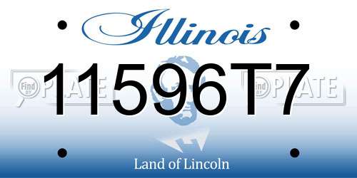 11596T7 Illinois License Plate