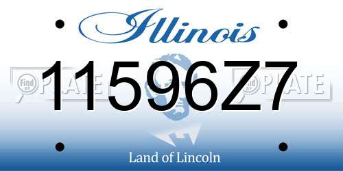 11596Z7 Illinois License Plate