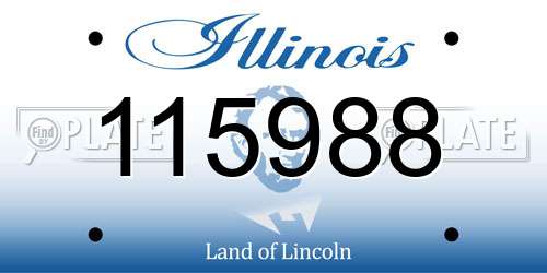 115988 Illinois License Plate