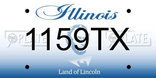 1159TX Illinois License Plate
