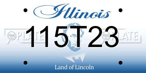 115T23 Illinois License Plate