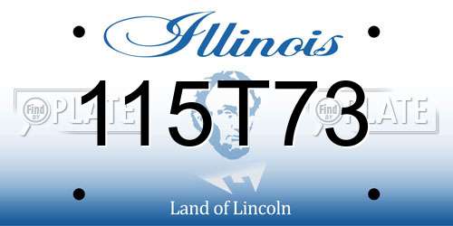 115T73 Illinois License Plate