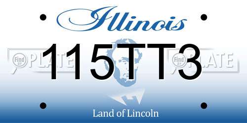 115TT3 Illinois License Plate