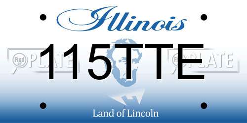 115TTE Illinois License Plate