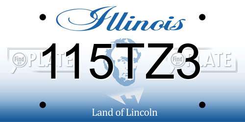115TZ3 Illinois License Plate