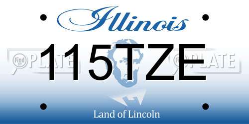 115TZE Illinois License Plate