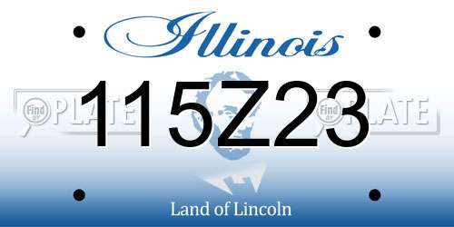 115Z23 Illinois License Plate