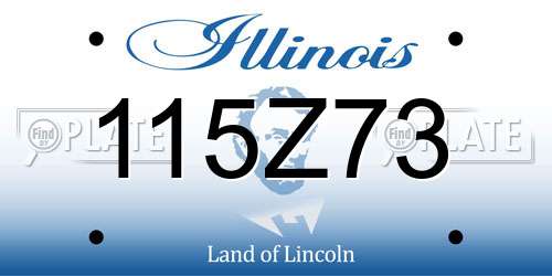 115Z73 Illinois License Plate