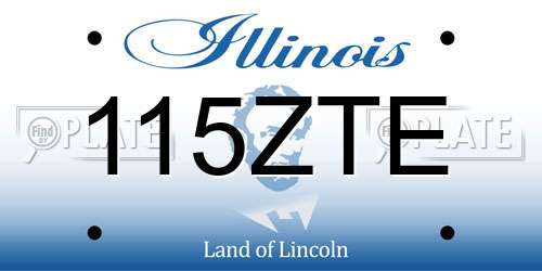 115ZTE Illinois License Plate
