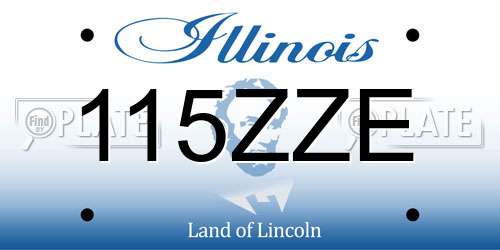 115ZZE Illinois License Plate