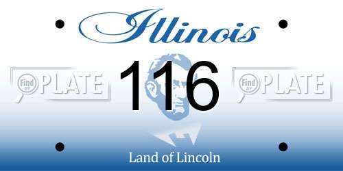 116 Illinois License Plate