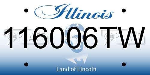 116006TW Illinois License Plate