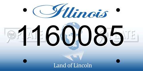 1160085 Illinois License Plate