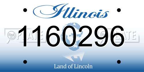 1160296 Illinois License Plate