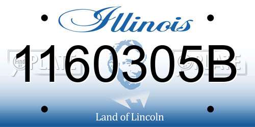 1160305B Illinois License Plate